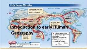 Introduction to early Human Geography Early Humans Early