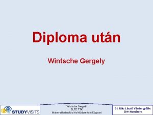 Diploma utn Wintsche Gergely ELTE TTK Matematikatantsi s