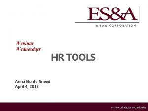 Webinar Wednesdays HR TOOLS Anna ElentoSneed April 4