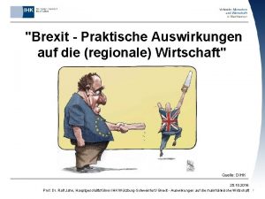 Brexit Praktische Auswirkungen auf die regionale Wirtschaft Quelle