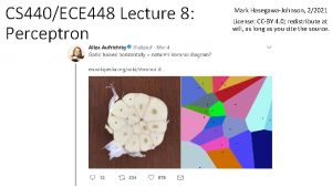 CS 440ECE 448 Lecture 8 Perceptron Mark HasegawaJohnson