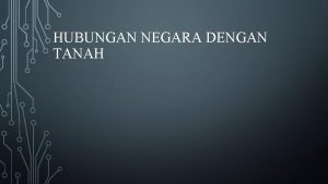 HUBUNGAN NEGARA DENGAN TANAH JENISJENIS HAK MENGUASAI TANAH