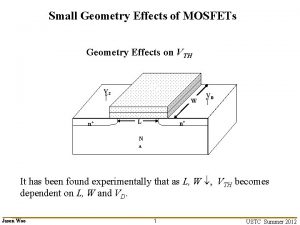 Small Geometry Effects of MOSFETs Geometry Effects on