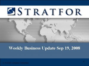 Weekly Business Update Sep 19 2008 9 19