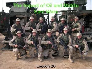 The Impact of Oil and Middle East Wars