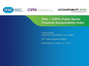 IFAC CIPFA Public Sector Financial Accountability Index Vincent