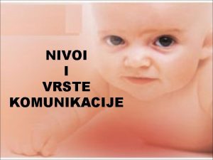 NIVOI I VRSTE KOMUNIKACIJE Nivoi komunikacije po Lastruciju