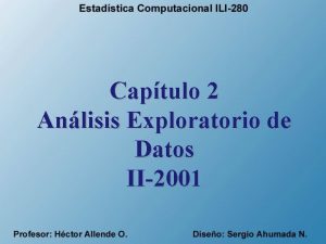 Captulo 2 Anlisis Exploratorio de Datos II2001 ClasificacinTipo