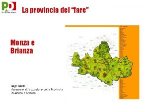 La provincia del fare Monza e Brianza Gigi