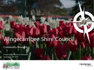 Wingecarribee Shire Council Community Research Prepared by Micromex