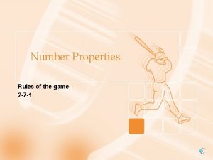 Number Properties Rules of the game 2 7