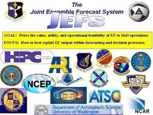 The Joint Ensemble Forecast System Tonythe Eckel Ph