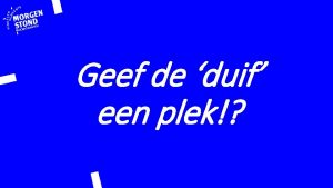 Geef de duif een plek Johann Blumhardt Ik