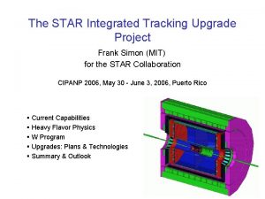 The STAR Integrated Tracking Upgrade Project Frank Simon