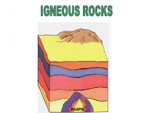 Introduction Igneous rock derived from the Latin word