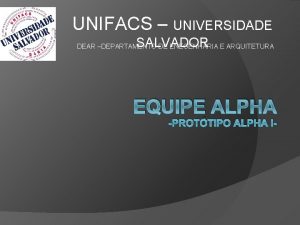 UNIFACS UNIVERSIDADE SALVADOR DEAR DEPARTAMENTO DE ENEGENHARIA E