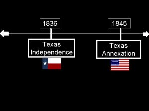 1836 1845 Texas Independence Texas Annexation Mexican War