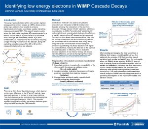 Identifying low energy electrons in WIMP Cascade Decays