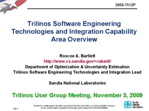 2009 7512 P Trilinos Software Engineering Technologies and