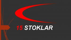 15 STOKLAR 150 LK MADDE ve MALZEME 151