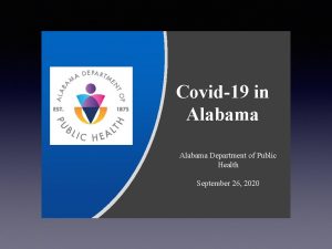 Covid19 in Alabama Department of Public Health September