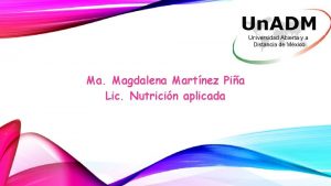 Ma Magdalena Martnez Pia Lic Nutricin aplicada v