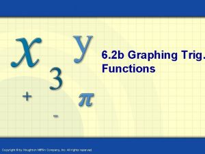 6 2 b Graphing Trig Functions Copyright by