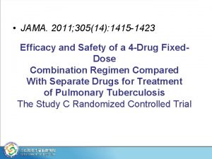 JAMA 2011 30514 1415 1423 Efficacy and Safety