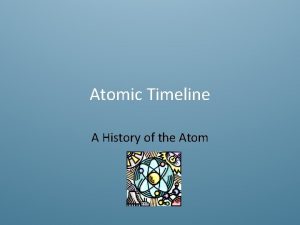 Atomic Timeline A History of the Atom Democritus