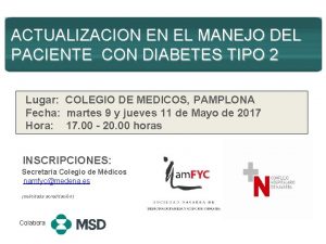 ACTUALIZACION EN EL MANEJO DEL PACIENTE CON DIABETES