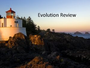 Evolution Review Directions Help our ancestors evolve an