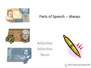 Parts of Speech Always Adjective Noun Three Teachers