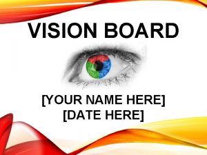 VISION BOARD YOUR NAME HERE DATE HERE M