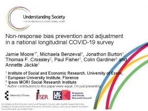 Nonresponse bias prevention and adjustment in a national