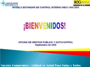 MODELO ESTANDAR DE CONTROL INTERNO MECI 1000 2005