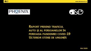 RAPORT PRIVIND TRAFICUL AUTO I AL PERSOANELOR N