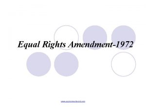 Equal Rights Amendment1972 www assignmentpoint com Equal Rights