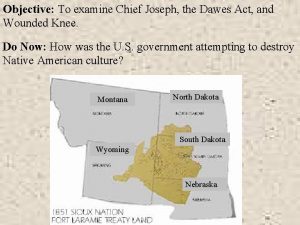 Objective To examine Chief Joseph the Dawes Act