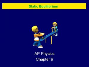 Static Equilibrium AP Physics Chapter 9 Static Equilibrium