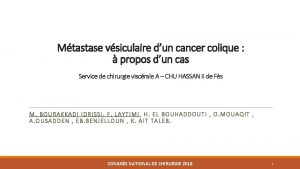 Mtastase vsiculaire dun cancer colique propos dun cas