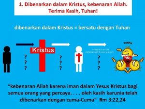 1 Dibenarkan dalam Kristus kebenaran Allah Terima Kasih