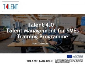 Talent 4 0 Talent Management for SMEs Training