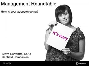Management Roundtable How is your adoption going Roundtable
