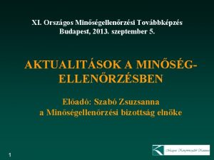 XI Orszgos Minsgellenrzsi Tovbbkpzs Budapest 2013 szeptember 5