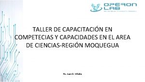 TALLER DE CAPACITACIN EN COMPETECIAS Y CAPACIDADES EN