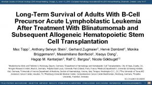 American Society of Clinical Oncology 2018 Annual Meeting