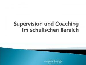 Supervision und Coaching im schulischen Bereich vita Beratung