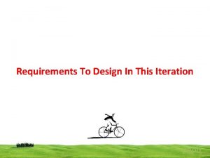 Requirements To Design In This Iteration popo Requirements