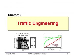 Chapter 6 Traffic Engineering Typical Traffic Distribution on