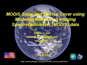 MODIS Snow and Sea Ice Cover using Moderate